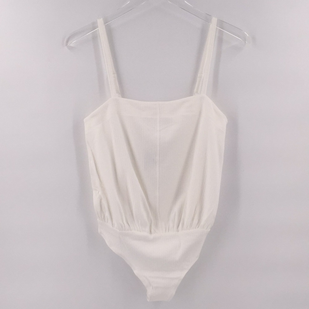 NWT Free People Marissa White Ribbed Bodysuit Sm - Picture 3 of 8